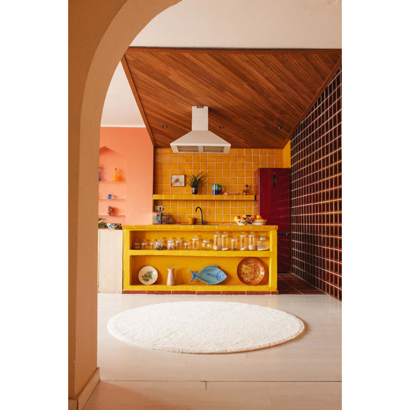 Woolable Rug Rectangle Natural, Round 5'10.87" x 5'10.87"
