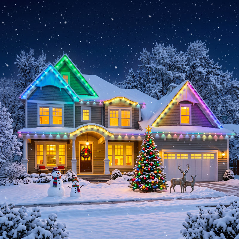 Guirlande lumineuse extérieure RGB de 45 m (150 pi) avec application et télécommande