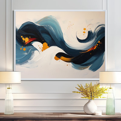 Omor Roots And Reflections Of Abstract Waves III - Abstract Spirals Canvas Wall Art
