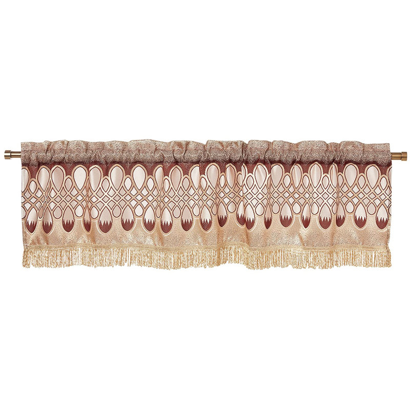 Tailored Window Valance, Burgundy