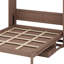 Lit escamotable avec tablettes de rangement, lumière DEL, tringle pour garde-robe et tiroirs intégrés-133706210