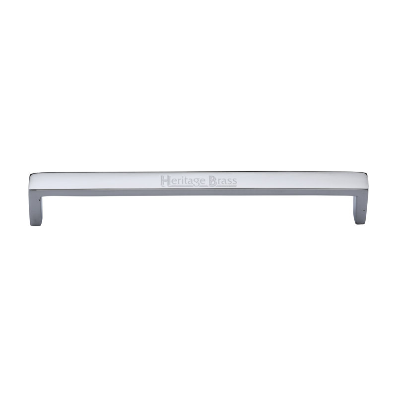 Heritage Brass Heritage Cabinet Pull Wide Metro Design, Polished Chrome, 19.2cm H x 2cm W x 20cm D