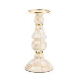 Mocha Check Pillar Candlestick