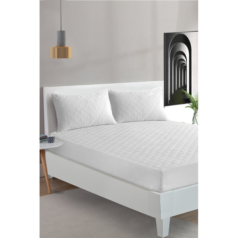 Quilted Mattress Protector 16" Extra Deep Standard Cotton, Small Double (4')