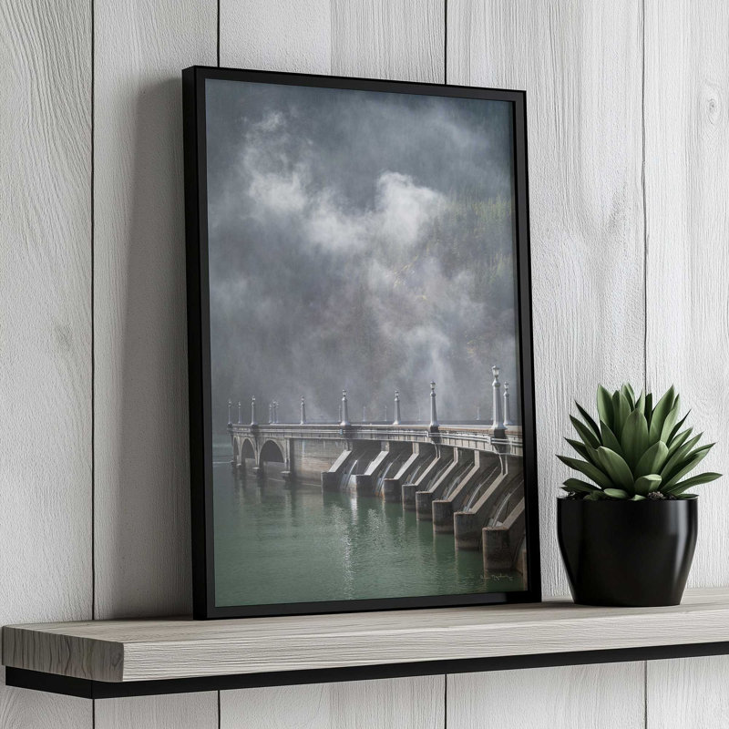Diablo Dam by Alan Majchrowicz Art Print, 20 W x 30 H, White, Framed Print