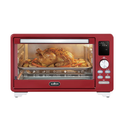Salton NuRetro Digital Air Fryer Toaster Oven, Space Cherry Model TO2165RD