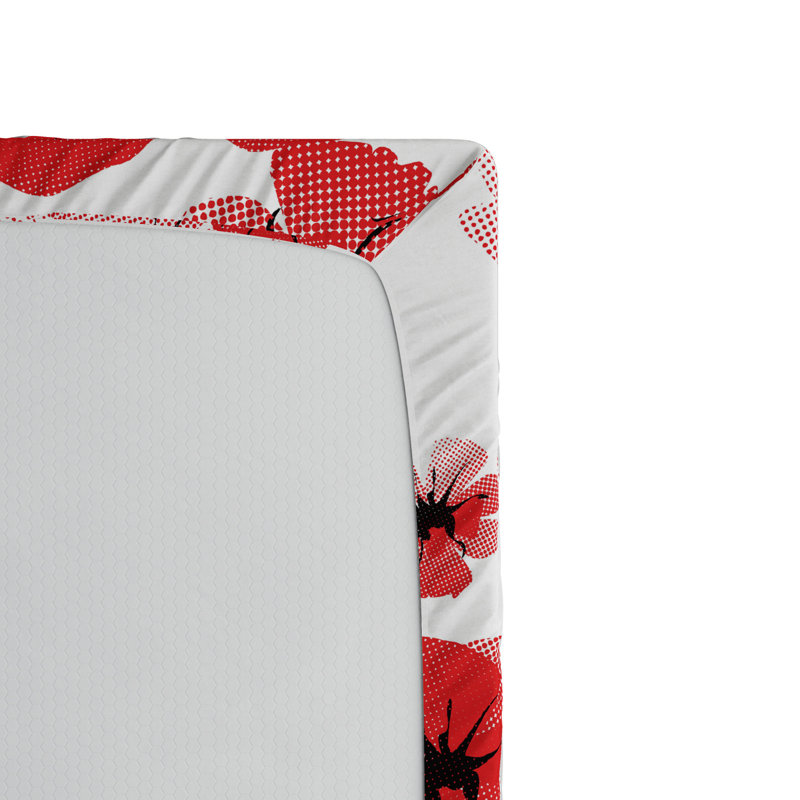 Microfiber Floral Fitted Sheet, Full Fitted Sheet