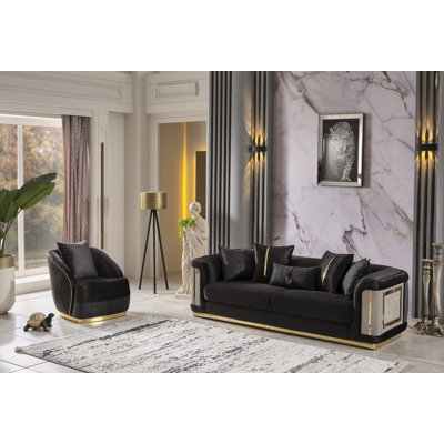 Euda 2 - Piece Velvet Living Room Set by Everly Quinn