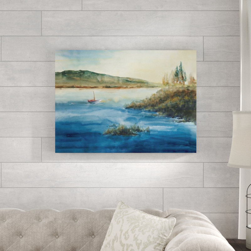 «Sound of Nature» par Sara Brown - peinture sur toile, Couche de verre, H 24 po x l 33 po x P 1,5 po