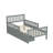 Wood Platform Bed With Guardrails On Both Sides And Two Storage Drawers, Grey-1717706861