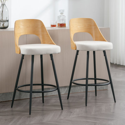 Kawakami Upholstered Counter Stool with Metal Frame