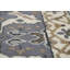 Tapis de couloir bleu indien fait à la main Oushak 3 x 8