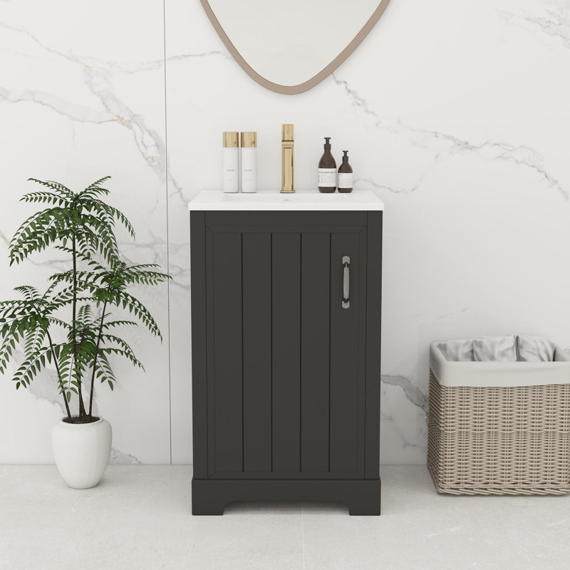 Bathroom cabinets with sink, Black
