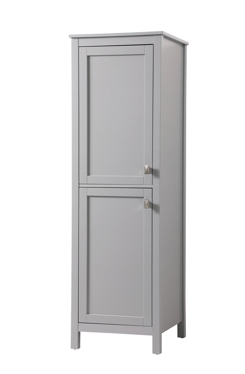 Destinymarie Linen Cabinet, Gray/Brushed Nickel, 65"H x 20"W x 22"D
