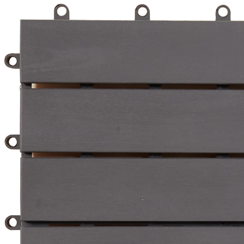 Carreau de terrasse vidaXL 20 pièces gris 11,81 po x 11,81 po en bois d'acacia, Gris, 20