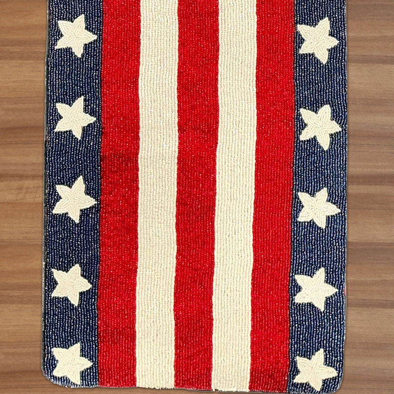 Chemin de table Consuella Patriotic American Flag, Rectangle de 54 po