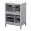 Meuble-lavabo de 24 po avec lavabo, panneau de fibres à densité moyenne et bois d'hévéa, 3 tiroirs et armoire avec tablettes réglables, conception moderne-640489501-640489498-637760864