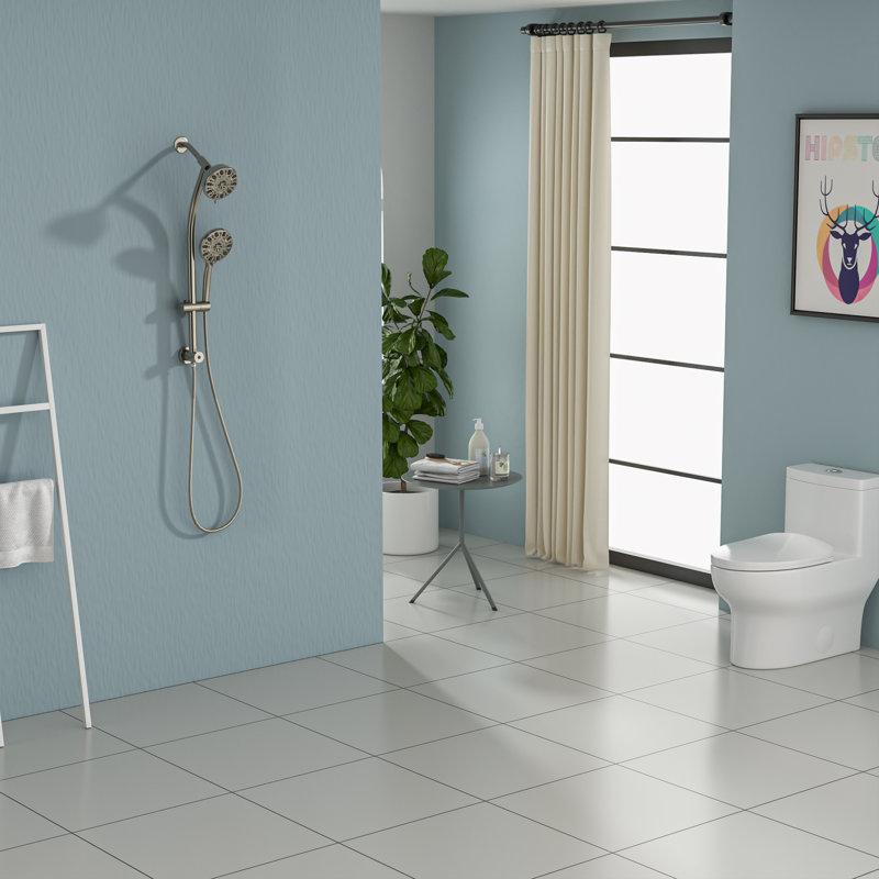Pomme de douche double multifonction, Nickel brossé