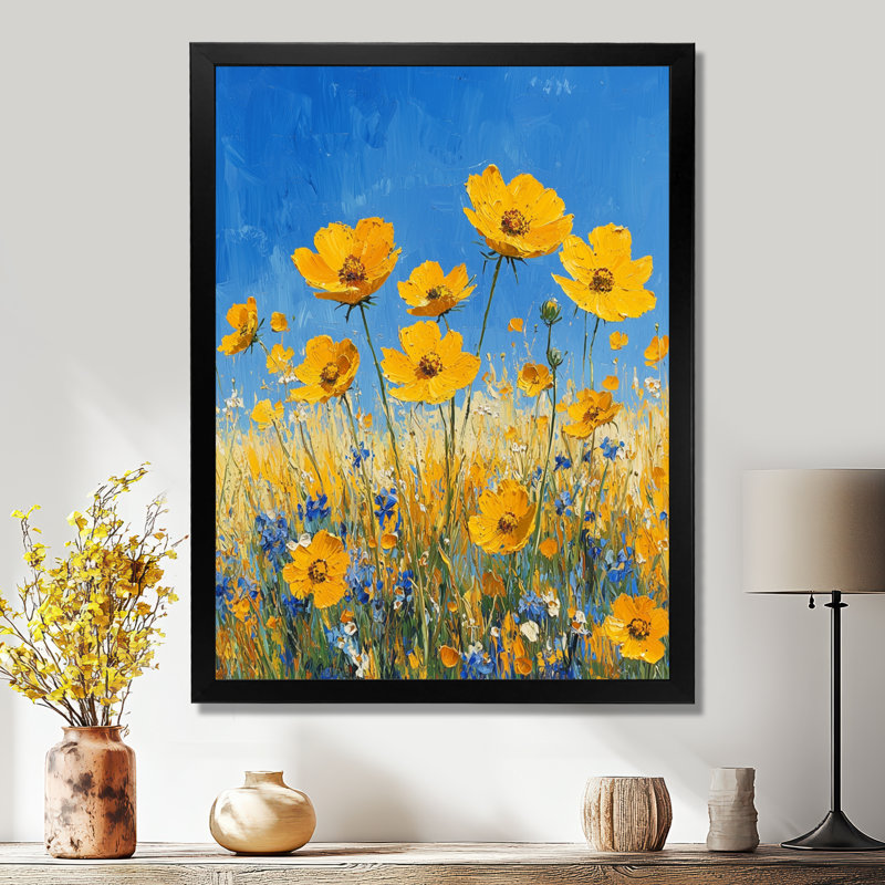 Beadnell - Floral Canvas Prints, Noir, noir, noir, noir, H 20 po x l 12 po, Reproduction encadrée sans passe-partout