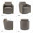 Marion 28.74'' Wide Genuine Leather Swivel Chair (Set of 2)-90213998