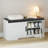 2-Tier Storage Bench With Padded Seat, Entryway Shoe Bench With Adjustable Shelf And 2 Doors For Living Room, Bedroom, And Hallway Organization