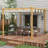 10 Ft.W Metal Pergola with Canopy-94286575-94286574