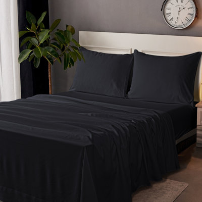 Ensemble de draps, ensemble de draps en microfibre brossée 1800 avec poche profonde - NTBAY