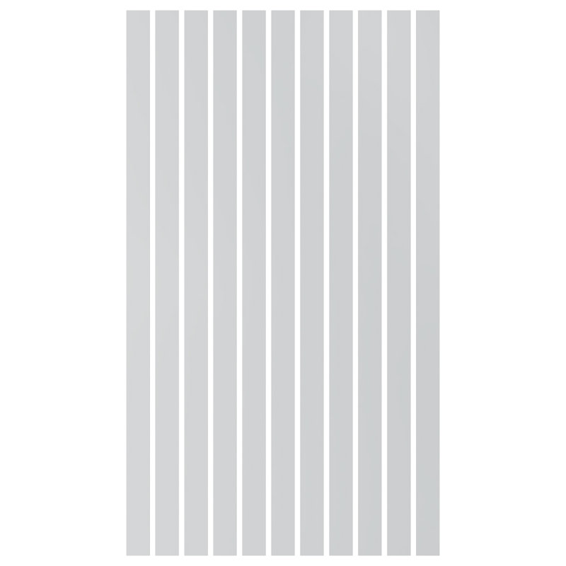 Adjustable Acrylic Slat Wall Panel Kit w/ 4"W Slats, Black, 94" H x 44" W