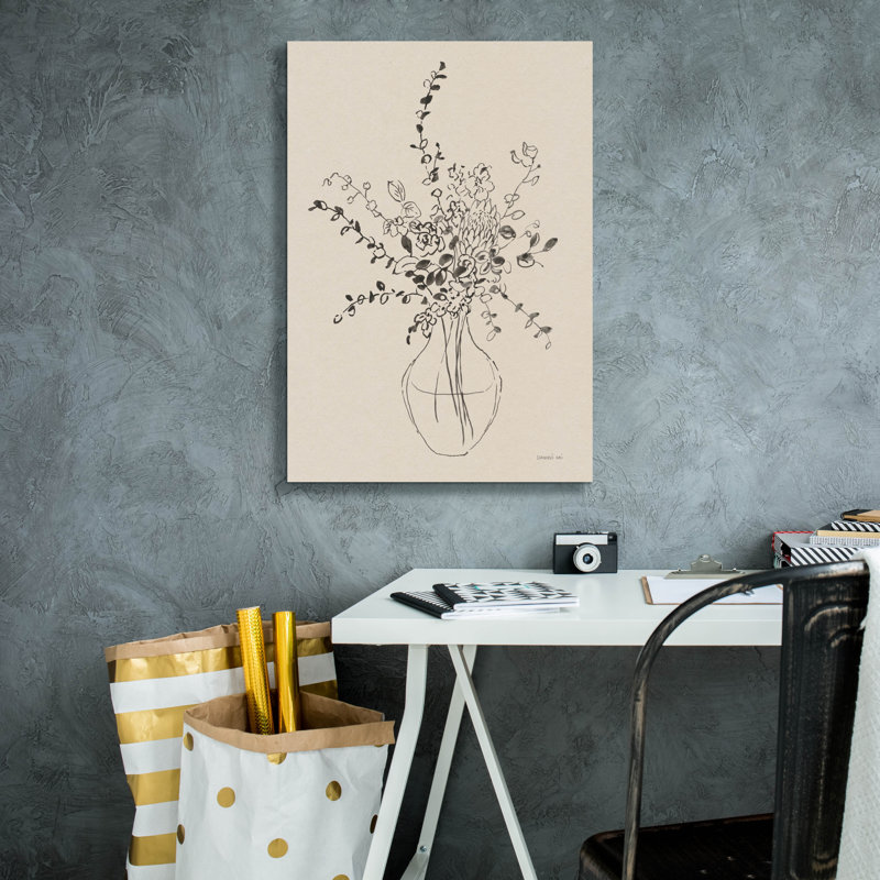  «Sketches Of Spring 2 Beige» par Danhui Nai, art mural sur toile
