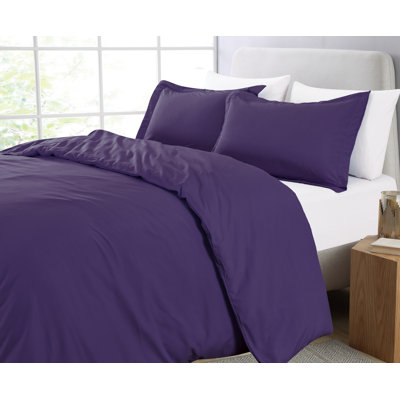 Ensemble de housse de couette 3 pièces gris foncé - double / grand