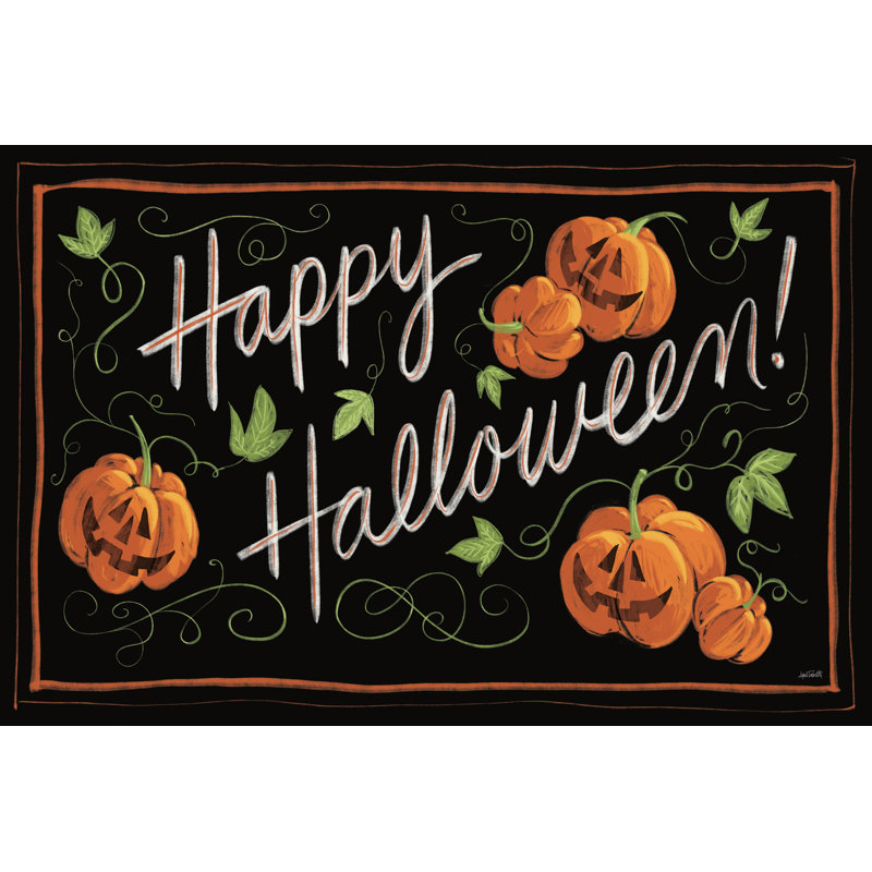 Jack O Lantern Jakiyla Happy Halloween, H 8 po x l 12 po x P 1,25 po
