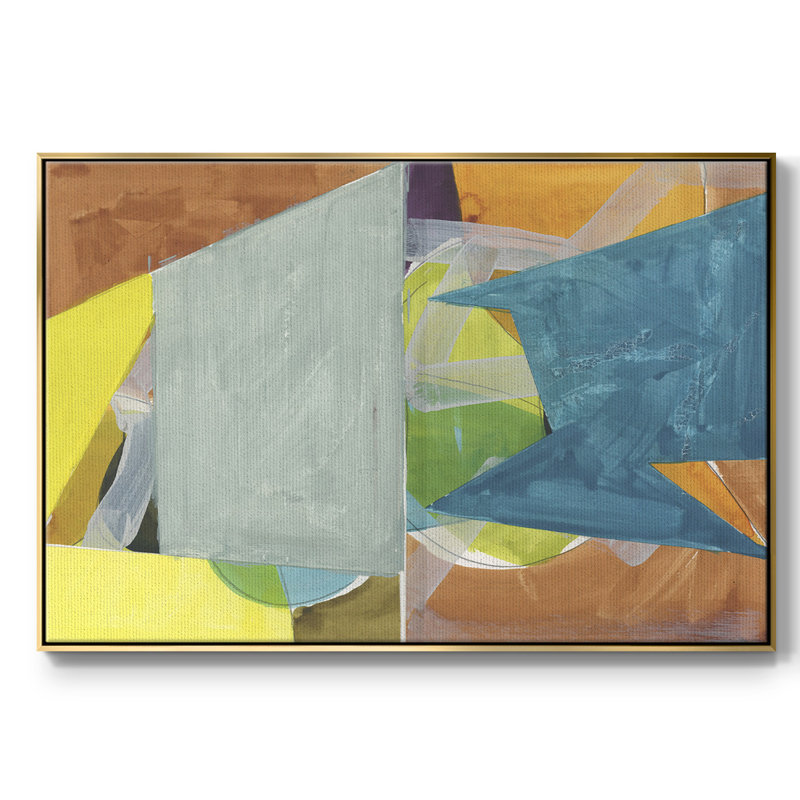 " Jigsaw 2 ", 25" H x 37" W x 2" D, Gold