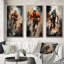 «Football Turbulent Touchdowns», 3 pièces sur toile-1688934747-1688934744