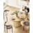 Round Dining Table with Fluted Pedestal Base