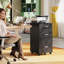 3 Drawer Rolling File Cabinet With Lock, Wood Filing Cabinet Fits Letter / A4 Size-1258554906