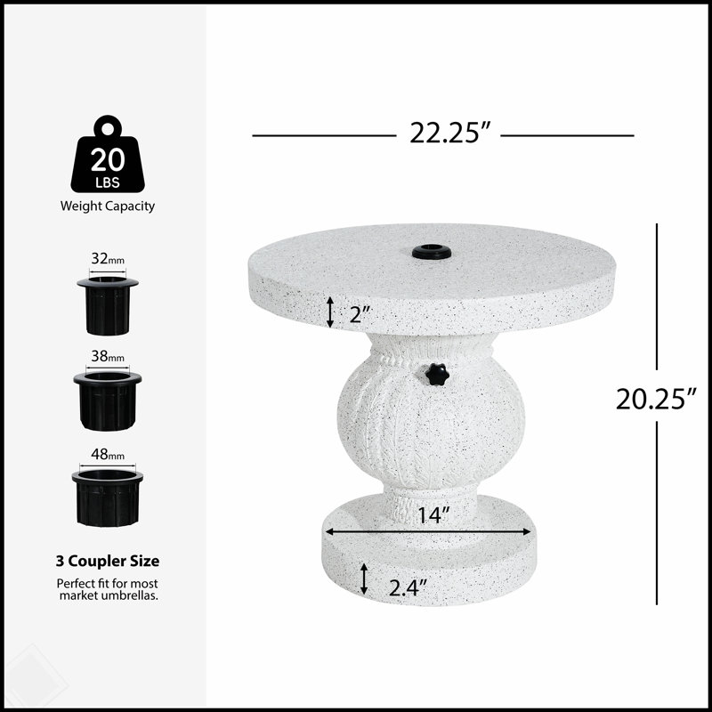 Base de parasol de table d'appoint pour l'extérieur Bergo MGO