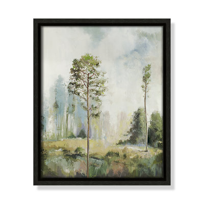 Tall Green Trees I by Teton Pearce - Floater Frame Print on Canvas