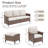 5 Piece Outdoor Patio Wicker Furniture Sets With Rattan Chairs, High Back Outdoor Conversation Set-789727954