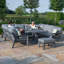 Bridgesjr U-Shaped Aluminium Sofa Set - with Rising Table-445860432-445681682