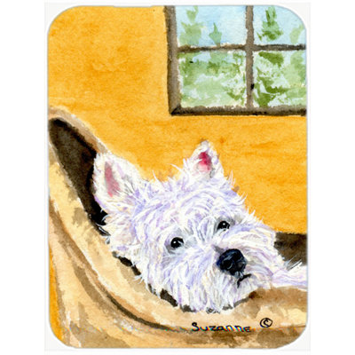 East Urban Home Westie Glass Cutting Board