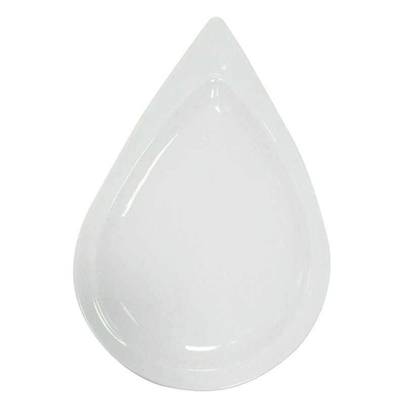 GET Assiette à goutte en porcelaine haute résistance, 7,5 po, blanc (ensemble de 12)