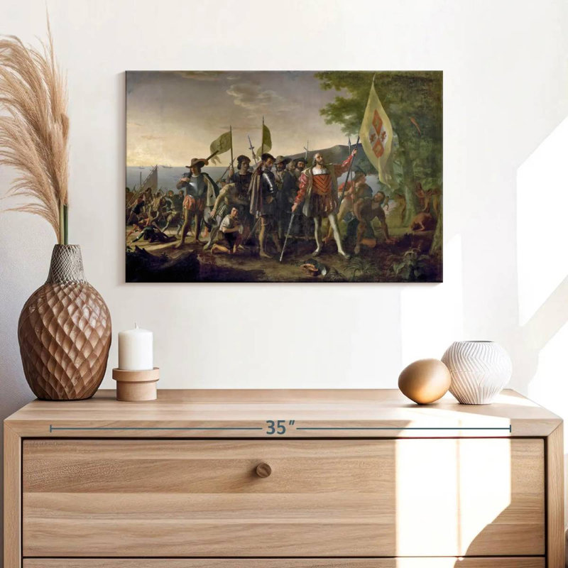 Atterrissage de Christopher Columbus, H 16 po x l 24 po