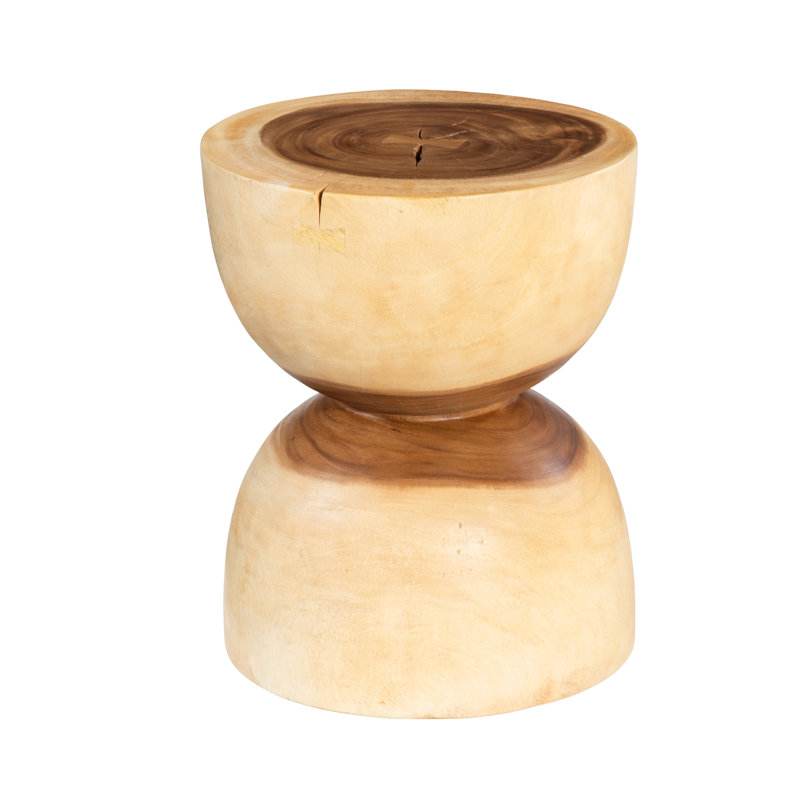 Chamcha Wood Hour Glass End Table