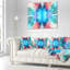 Extraordinaire texture fractale bleue - coussin imprimé abstrait-30628947-30628951