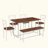 6-Piece Dining Set with Industrial Accents, Compact Design for Kitchen and Living Room Use, Durable and Stylish-1193217583