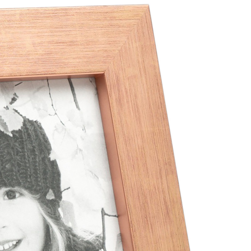 Cadre photo simple en bois doré, 4 po x 6 po, Rose