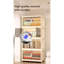 Armoire de rangement en plastique 19,5 "à 49,76" avec roulettes - 5, pliante, porte magnétique, blanc crème pour nettoyer le placard à linge