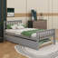 Structure de lit plateforme en bois robuste avec lit gigogne escamotable-759794305