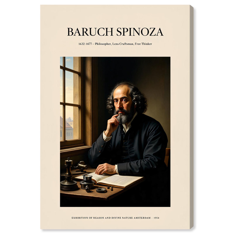 Philosopher Spinoza, Toile tendue avec châssis, H 24 po x l 16 po
