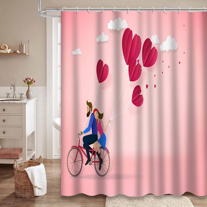 Rideau de douche Happy Couple, L 72 po x l 84 po